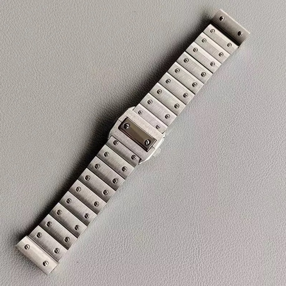 23mm Stainless Steel Bracelet Watch Band Fits  Santos